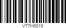 Código de barras (EAN, GTIN, SKU, ISBN): 'VTTH0019'