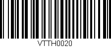 Código de barras (EAN, GTIN, SKU, ISBN): 'VTTH0020'
