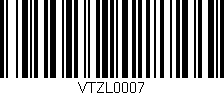 Código de barras (EAN, GTIN, SKU, ISBN): 'VTZL0007'