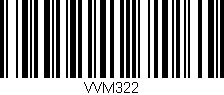 Código de barras (EAN, GTIN, SKU, ISBN): 'VVM322'