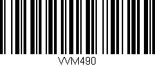 Código de barras (EAN, GTIN, SKU, ISBN): 'VVM490'