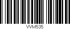 Código de barras (EAN, GTIN, SKU, ISBN): 'VVM535'