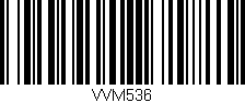 Código de barras (EAN, GTIN, SKU, ISBN): 'VVM536'