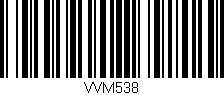 Código de barras (EAN, GTIN, SKU, ISBN): 'VVM538'