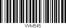 Código de barras (EAN, GTIN, SKU, ISBN): 'VVM545'