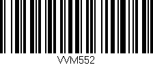 Código de barras (EAN, GTIN, SKU, ISBN): 'VVM552'