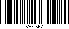 Código de barras (EAN, GTIN, SKU, ISBN): 'VVM567'