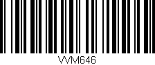 Código de barras (EAN, GTIN, SKU, ISBN): 'VVM646'