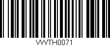 Código de barras (EAN, GTIN, SKU, ISBN): 'VWTH0071'