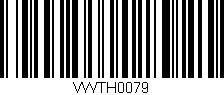 Código de barras (EAN, GTIN, SKU, ISBN): 'VWTH0079'