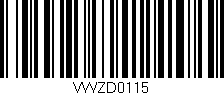 Código de barras (EAN, GTIN, SKU, ISBN): 'VWZD0115'