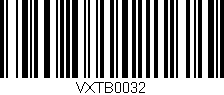Código de barras (EAN, GTIN, SKU, ISBN): 'VXTB0032'