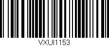 Código de barras (EAN, GTIN, SKU, ISBN): 'VXUI1153'