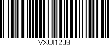 Código de barras (EAN, GTIN, SKU, ISBN): 'VXUI1209'