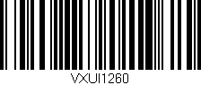 Código de barras (EAN, GTIN, SKU, ISBN): 'VXUI1260'