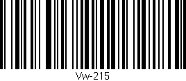 Código de barras (EAN, GTIN, SKU, ISBN): 'Vw-215'
