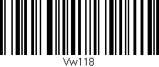 Código de barras (EAN, GTIN, SKU, ISBN): 'Vw118'