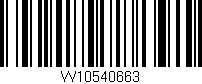 Código de barras (EAN, GTIN, SKU, ISBN): 'W10540663'