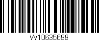 Código de barras (EAN, GTIN, SKU, ISBN): 'W10635699'