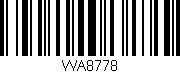 Código de barras (EAN, GTIN, SKU, ISBN): 'WA8778'