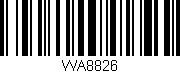 Código de barras (EAN, GTIN, SKU, ISBN): 'WA8826'