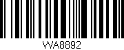 Código de barras (EAN, GTIN, SKU, ISBN): 'WA8892'