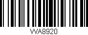 Código de barras (EAN, GTIN, SKU, ISBN): 'WA8920'