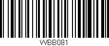 Código de barras (EAN, GTIN, SKU, ISBN): 'WBB081'