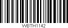Código de barras (EAN, GTIN, SKU, ISBN): 'WBTH1142'