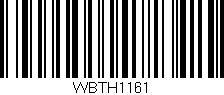 Código de barras (EAN, GTIN, SKU, ISBN): 'WBTH1161'