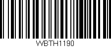Código de barras (EAN, GTIN, SKU, ISBN): 'WBTH1190'