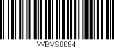 Código de barras (EAN, GTIN, SKU, ISBN): 'WBVS0094'