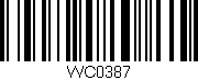 Código de barras (EAN, GTIN, SKU, ISBN): 'WC0387'