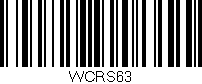 Código de barras (EAN, GTIN, SKU, ISBN): 'WCRS63'