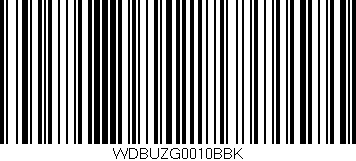Código de barras (EAN, GTIN, SKU, ISBN): 'WDBUZG0010BBK'