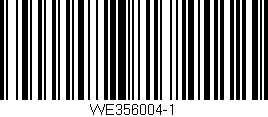 Código de barras (EAN, GTIN, SKU, ISBN): 'WE356004-1'