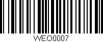 Código de barras (EAN, GTIN, SKU, ISBN): 'WEO0007'