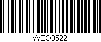 Código de barras (EAN, GTIN, SKU, ISBN): 'WEO0522'