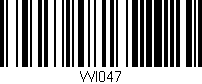 Código de barras (EAN, GTIN, SKU, ISBN): 'WI047'