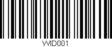 Código de barras (EAN, GTIN, SKU, ISBN): 'WID001'