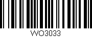 Código de barras (EAN, GTIN, SKU, ISBN): 'WO3033'