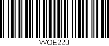 Código de barras (EAN, GTIN, SKU, ISBN): 'WOE220'