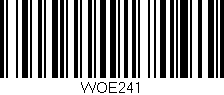 Código de barras (EAN, GTIN, SKU, ISBN): 'WOE241'