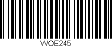 Código de barras (EAN, GTIN, SKU, ISBN): 'WOE245'