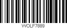 Código de barras (EAN, GTIN, SKU, ISBN): 'WOLF7889'