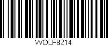 Código de barras (EAN, GTIN, SKU, ISBN): 'WOLF8214'
