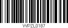 Código de barras (EAN, GTIN, SKU, ISBN): 'WPZL0187'