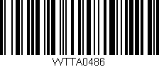 Código de barras (EAN, GTIN, SKU, ISBN): 'WTTA0486'