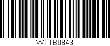 Código de barras (EAN, GTIN, SKU, ISBN): 'WTTB0843'