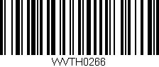 Código de barras (EAN, GTIN, SKU, ISBN): 'WVTH0266'